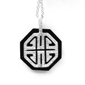 Studio Nouveau 18k White Gold-Onyx Pendant Necklace